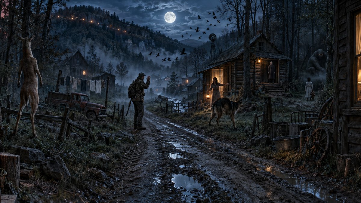 Painted panorama from the GoatNut video: 10 Wild Stories From The Appalachian Mountains