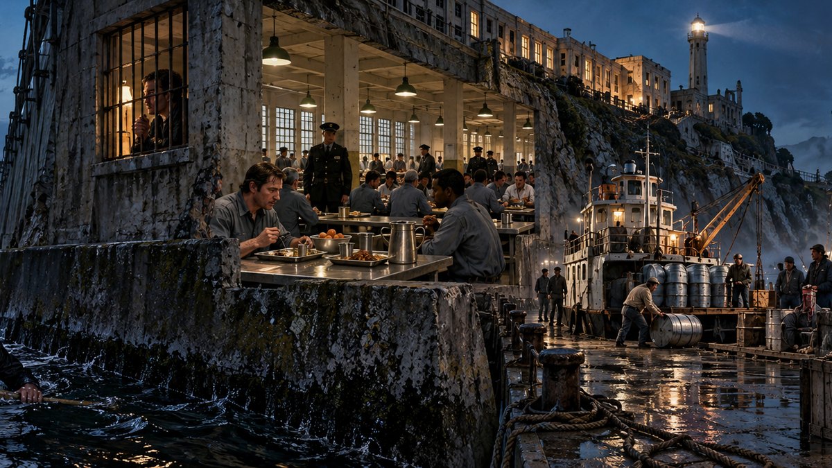 Painted panorama from the GoatNut video: 5 Things Nobody Tells You About Alcatraz
