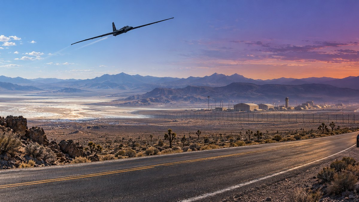Painted panorama from the GoatNut video: 5 Things Nobody Tells You About Area 51