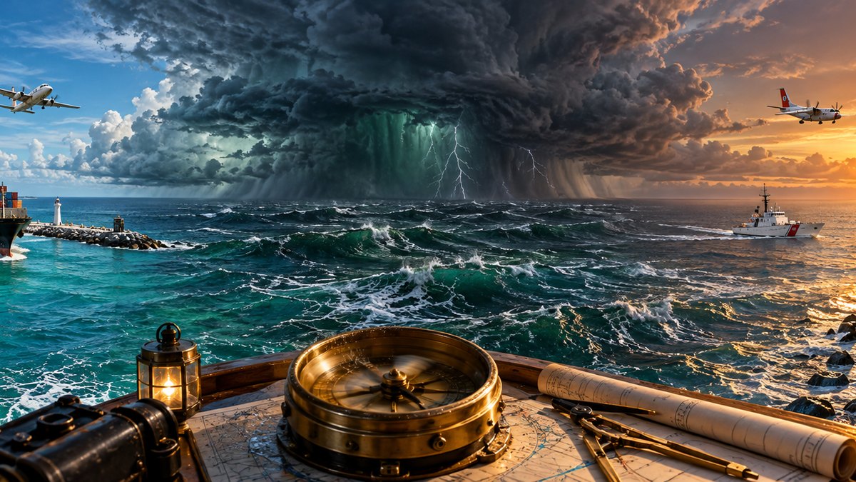 Painted panorama from the GoatNut video: 5 Things Nobody Tells You About The Bermuda Triangle