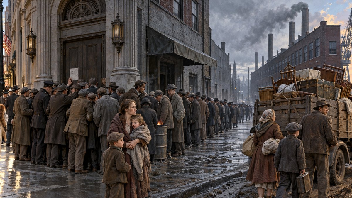 Painted panorama from the GoatNut video: 5 Things Nobody Tells You About The Great Depression
