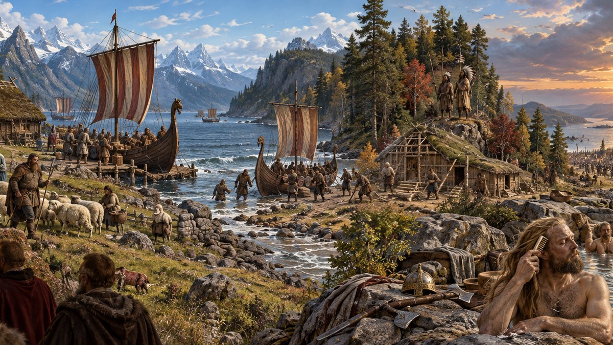 Painted panorama from the GoatNut video: 5 Things Nobody Tells You About The Vikings
