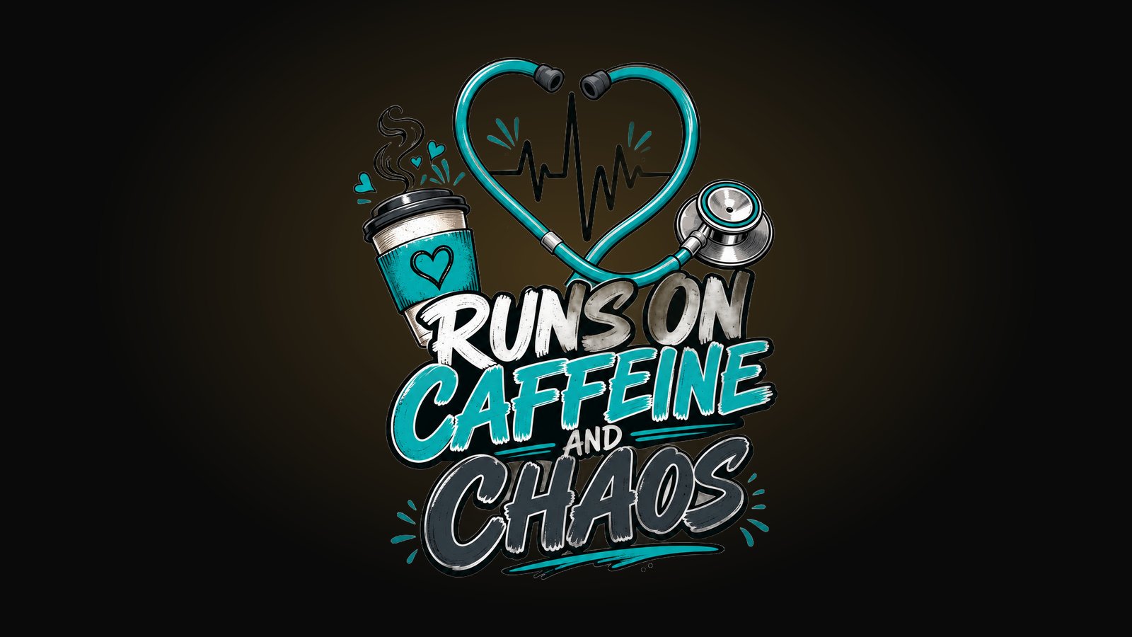 Funny nurse shirt design with a stethoscope heart, heartbeat line, and a bold saying