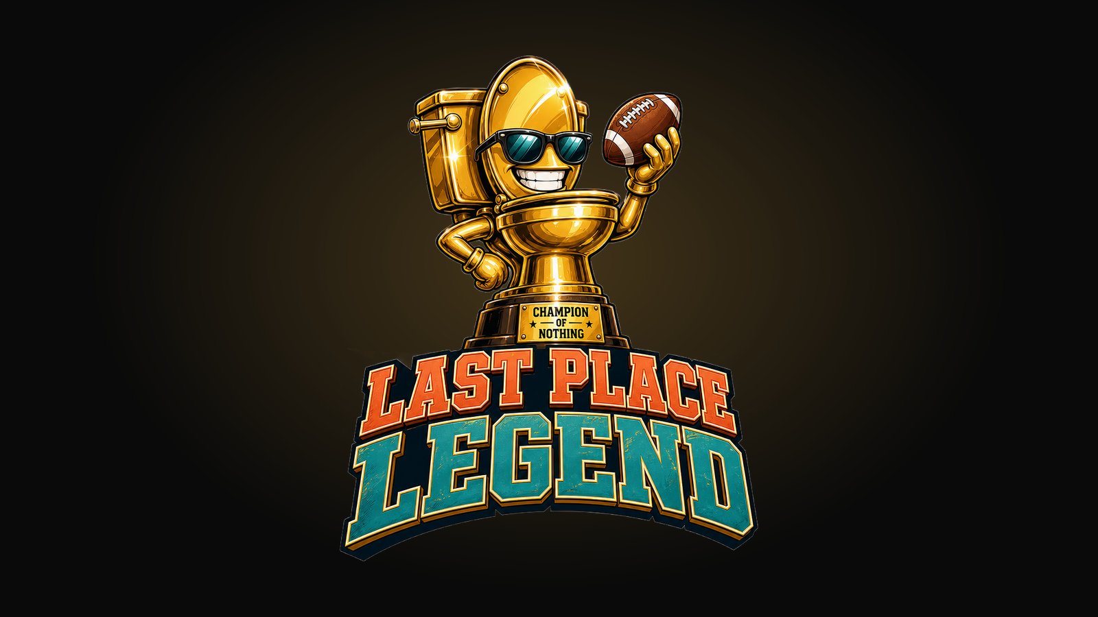 Fantasy football loser punishment shirt design with a toilet trophy graphic