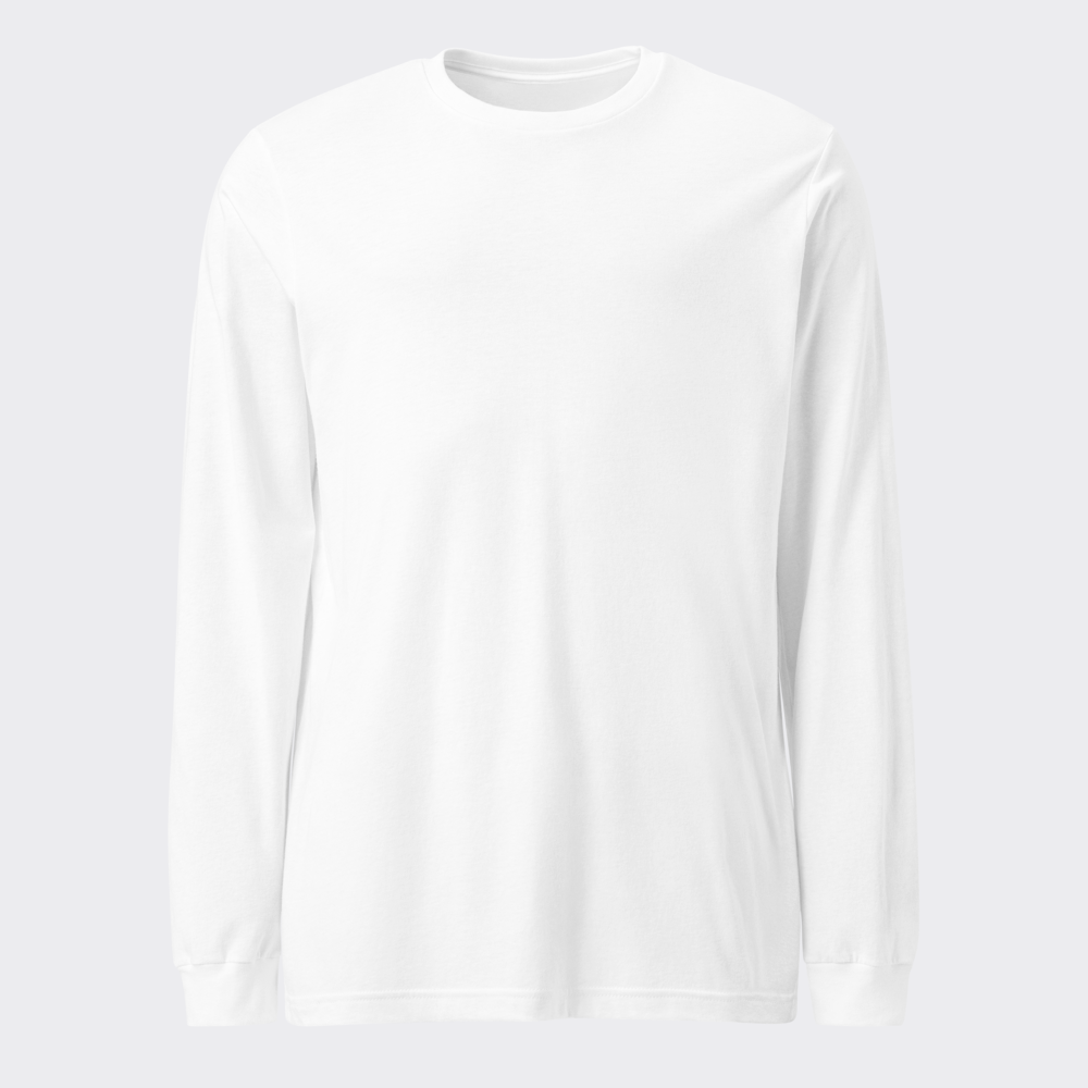 Bella + Canvas 3501 | Unisex Jersey Long Sleeve Tee 3501 — White Bella + Canvas 3501 | Unisex Jersey Long Sleeve Tee 3501 in White — customize it with your own design at DreamToMerch