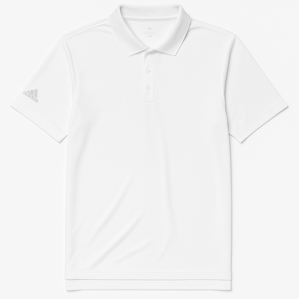 Adidas Premium Polo — White Adidas Premium Polo in White — customize it with your own design at DreamToMerch