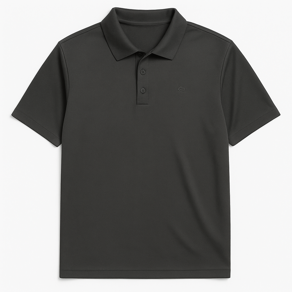 Adidas Space-Dyed Polo — Black Melange Adidas Space-Dyed Polo in Black Melange — customize it with your own design at DreamToMerch